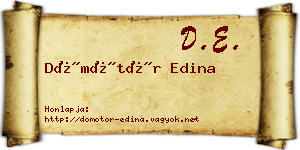 Dömötör Edina névjegykártya