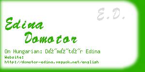 edina domotor business card